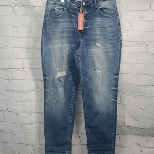 Flying Monkey Cuffed Mom Jeans Medium Wash Size 30 NWT